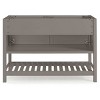 48" Bennet Vanity Cabinet Gray - Alaterre Furniture: Wood Frame, 1 Shelf, Universal Storage, 21.25"W x 34"H - 4 of 4