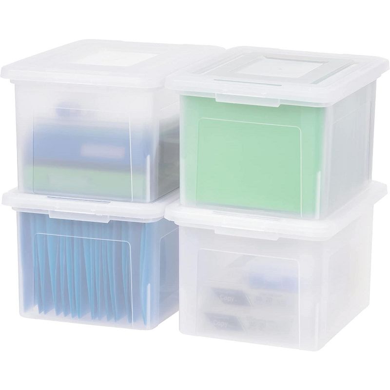 IRIS USA Letter Legal Size Plastic File Box, Home Organizing Storage Container, 1 of 10