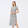 Women's Short Sleeve Ruching Bodycon Midi Dress - Cupshe - 2 of 4