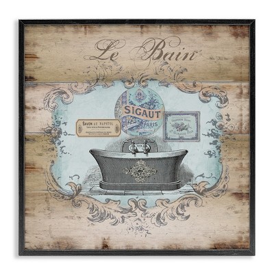 Stupell Industries Le Bain Vintage Style Bath, 24" x 24"