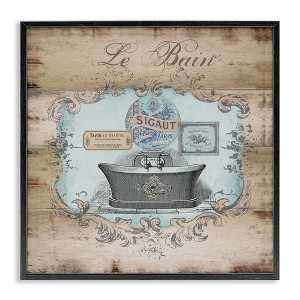 Stupell Industries Le Bain Vintage Style Bath, 24" x 24" - 1 of 4