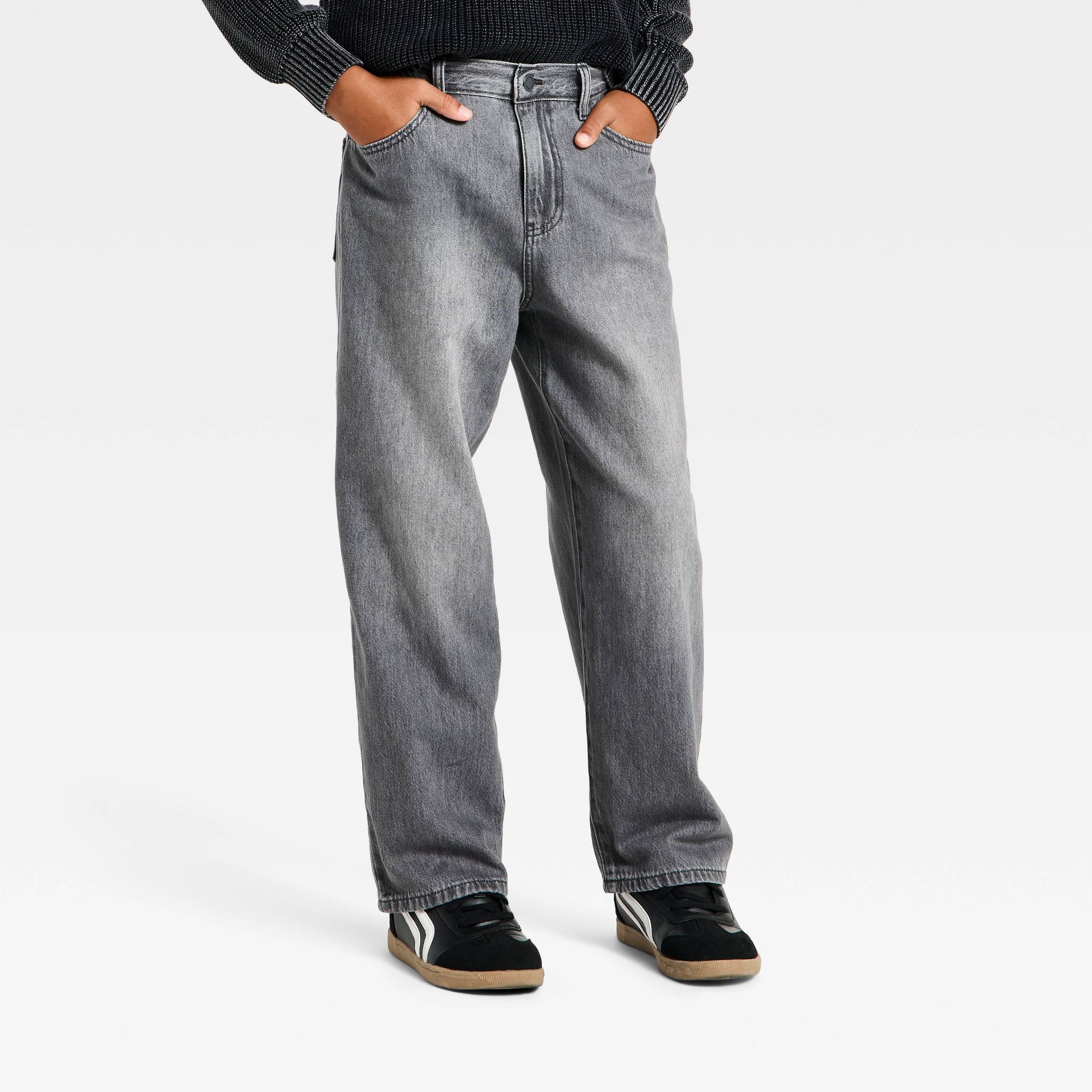 Boys' Baggy Jeans - art class™ Gray Wash