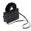 Ladies Handbag with Faux Fur Handle - 3 of 4