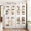 Besiost Shoe Cabinet With LED Light, Closet Shoe Organizer with Adjustable Shelves - 3 of 4