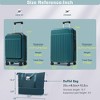 3-Piece Hardside Luggage Set, Front-Opening Carry-on Suitcase with USB Port, Expandable Luggage with Handle Bag & TSA Lock - ModernLuxe - 3 of 4