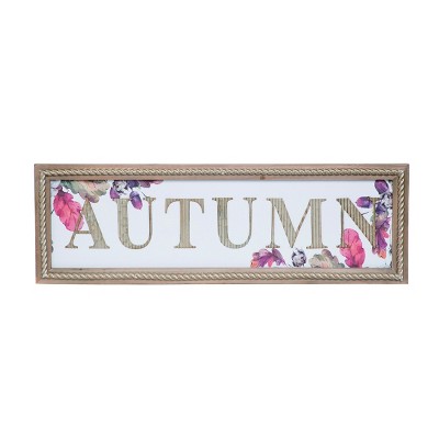 Transpac Wood 34 in. White Harvest Wall Decor