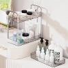 Hachikiko 3 Tier Acrylic Rolling Storage Cart - Clear Bathroom Organizer with 4 Extension Poles,Transparent Utility Cart with Wheels - 4 of 4