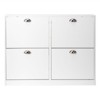 Karl Home 4 Flip Drawers White Particle Board 40.16in. W Shoe Cabinets - 4 of 4