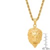 Steeltime 30" 18k gold plated stainless steel lion's head pendant - 3 of 4