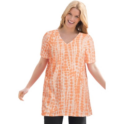 Oversized Orange Lacey Bra Vibe Tie Dye Tee