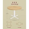 Round Dining Table for 4, 31.5 Inch Kitchen Table with Water-Resistant Top & C-Shaped Steel Frame, 220 lb Capacity, for Small Space - 2 of 4