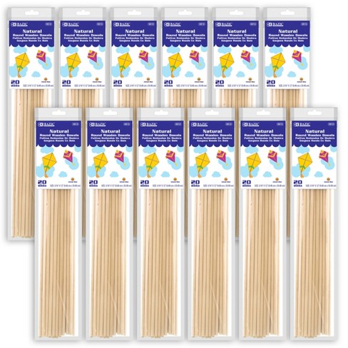 3/4 Inch x 12 Inch Natural Wood Craft Dowel Rods (20 Dowels)