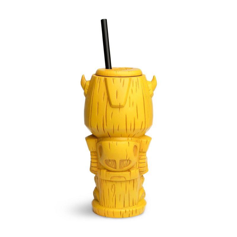 Beeline Creative Geeki Tikis Transformers Bumblebee Plastic Tumbler with Straw | Holds 25 Ounces, 2 of 8
