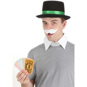 HalloweenCostumes.com One Size Fits Most  Men  Monopoly Man Costume Kit for Adults, Black/White/Green - 1 of 4