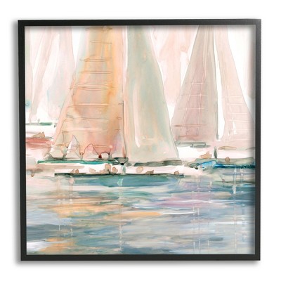 Stupell Industries Warm Sunlit Sailboat Reflection Framed Giclee Art