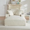 Vynxaria Oversized Indoor Chaise Lounge Chair - No Assembly Required, Soft Skin-Friendly Fabric, Sponge+Pocket Spring - 3 of 4