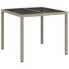 Garden Dining Table Gray 35.4" x 35.4" x 29.5" Poly rattan - 2 of 4