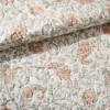 Sapphtopaz 6 Piece Bedding Quilt Set Floral Print Pattern Contrasting Colors Reversible Quilt Set with Throw Pillows - 2 of 4