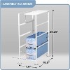 Sorbus 4 Drawers Narrow Dresser - with Steel Frame, Wood Top & Easy Pull Fabric Bins for Small Spaces, Closets, Bedroom, Bathroom & Laundry - 3 of 4