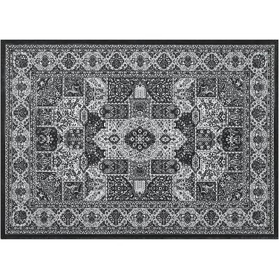 Vintage Collection Low-Pile Geometric Boho Area Rug – Washable, Non-Slip Carpet for Bedroom, Dining Room & Office