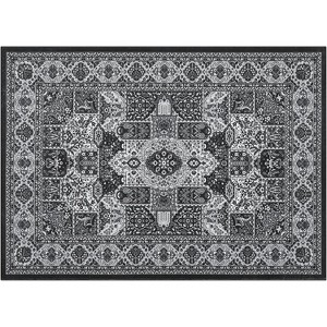 Vintage Collection Low-Pile Geometric Boho Area Rug – Washable, Non-Slip Carpet for Bedroom, Dining Room & Office - 1 of 4