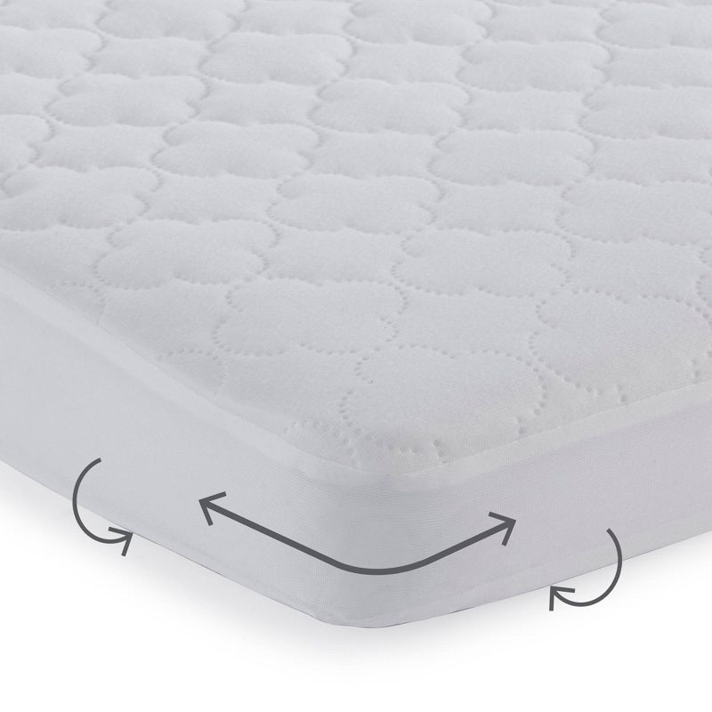 Sealy Waterproof Protection Mini Crib Mattress Pad - White, 5 of 8