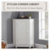 Whisen Modern Triangle Corner Bathroom Storage Cabinet with Adjustable Shelf - 4 of 4