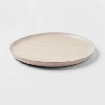 12" Rubberwood White Washed Serving Platter - Threshold™