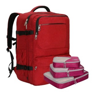 Hynes Eagle Voyager 44L Expandable Travel Backpack x 3 Piece Packing Cube Set - 1 of 4