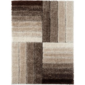 Luxe Weavers Lantanas Shag Geometric Area Rug, Modern, Stain Resistant, Plush Indoor Rug - 1 of 4