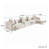 Modular Sectional Sofa Couch,Corduroy Couches with 6 Pillows for Living Room,Cushion Covers Removable& Washable - 4 of 4