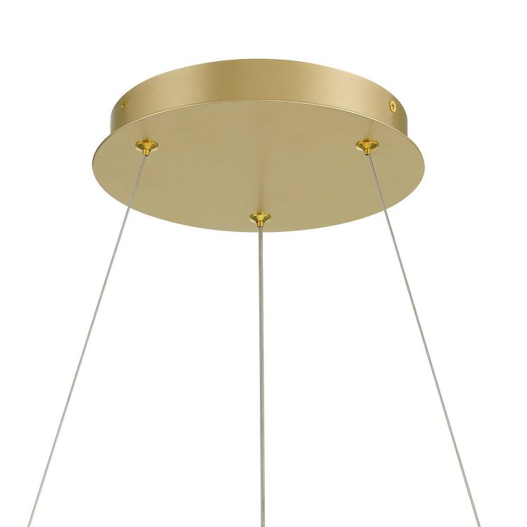 Possini Euro Design Muir 20 1/2" Modern Pendant Ceiling Light Fixture Dining Room Over Table Kitchen Island Hanging LED Clear Sanded Gold Finish, 5 of 9