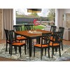 HomeStock 9-Piece Square Black & Cherry Finish Solid Wood Top Dining Table with 8-Chairs - 2 of 4