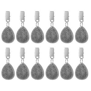 Unique Bargains Water Drop Shape Marble Tablecloth Weights with Metal Clip 12 Pcs - 1 of 4