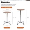 FONTOI 360 Swivel Desk, Portable Adjustable Desk, Movable Stand Desk, Bar Table for Dining Room, Kitchen, Natural Wood, 27.5"*42.9"*27.5" - 3 of 4