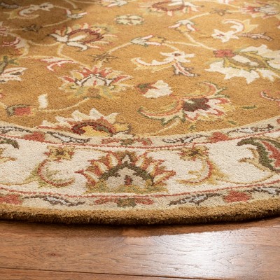 Elegance Ivory 72" Round Hand-Tufted Wool Area Rug