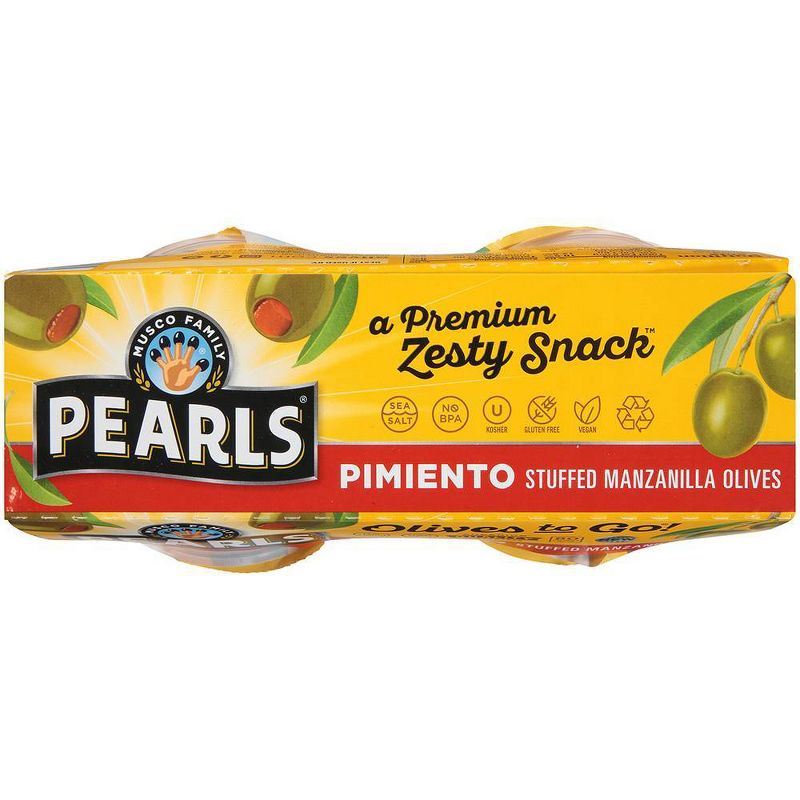 Pearls Olives-to-Go Pimiento Stuffed Olives - 4ct, 6 of 7