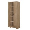 VYNXARIA Storage Cabinet with Two Doors for Bathroom, Office, Adjustable Shelf, MDF Board, Brown - 3 of 4