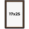 PosterPalooza | Modern Shadow Box 1" Depth Brown Picture Frame - UV Acrylic, Backing, Hanging Hardware - 2 of 4