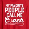 Men's - Instant Message - My Favorite People Call Me Coach Long Sleeve Graphic T-Shirt - 2 of 4