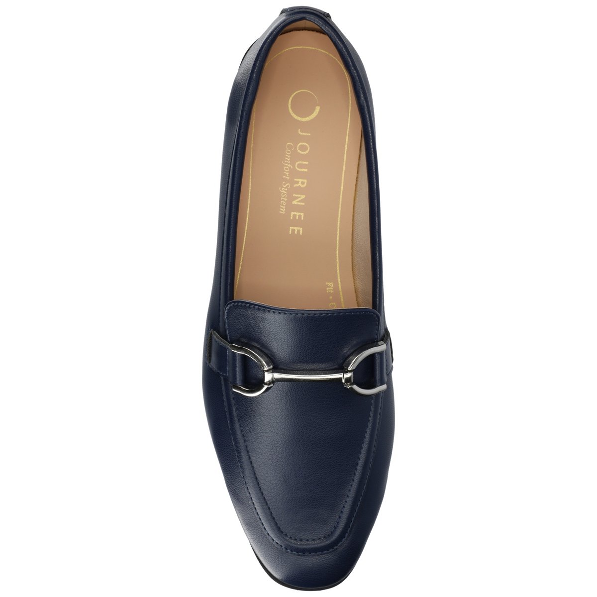 Женские платья Journee Collection Journee Women's Mizza Medium and Wide Width Dress Flats, Navy 8 — фото 4