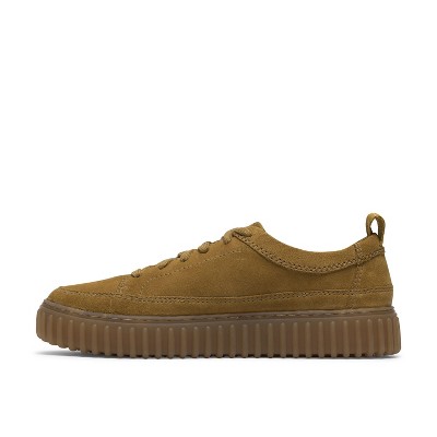 Clarks Mens Torhill Lace Ochre Suede Shoes 10.5 Medium — фото 2