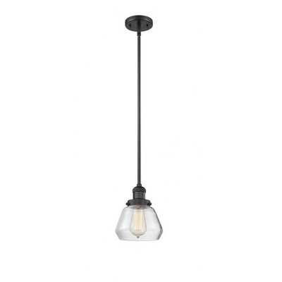 Fulton - 1 Light Stem Hung Mini Pendant In Industrial Style-9 Inches Tall and 7 Inches Wide