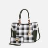 MKF Collection Bonita Checker Tote & Wallet Set Stylish Vegan Leather Bag by Mia K - 2 of 4