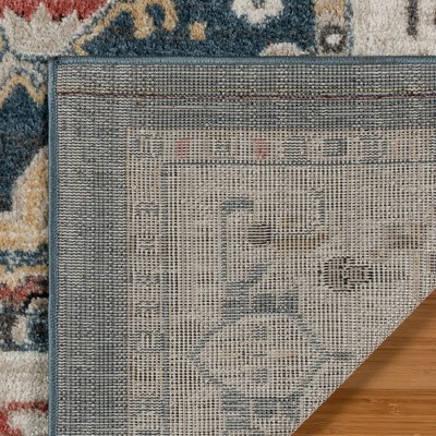 Hadley Blue and Beige Tufted Synthetic 5' x 7' Area Rug