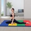 Costway 10' x 4' x 2" 4-Panel Folding Exercise Mat with Carrying Handles for Gym Yoga Black/Blue/Navy/Colorful/Pink&Blue/Pink/Light Pink/Navy - 2 of 4