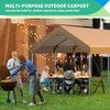 Outdoor Carport, Heavy Duty Car Canopy, Portable Garage Party Tent, Carport Shelter for Car Bike Boat Yellow - 4 of 4