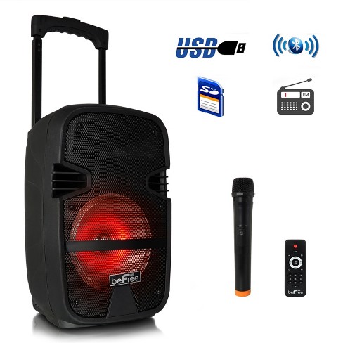 Befree Sound 8in 400 Watt Bluetooth Portable Party Pa Speaker System With  Illuminating Lights : Target