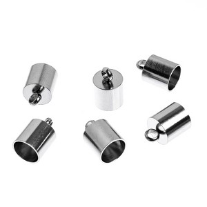John Bead 6pcs (12x8mm) Stainless Steel End Cap Jewelry Findings Kit - 1 of 3