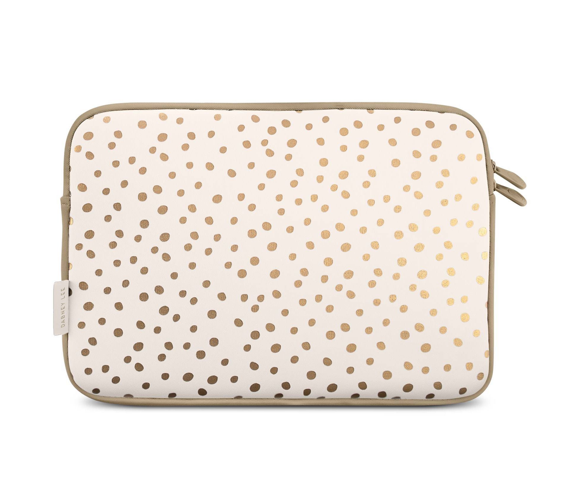 Dabney Lee 13.3" Laptop Sleeve - Champagne Dot
